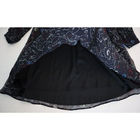 Joie Women's Sz XS Caviar Multi Roma Printed Silk Georgette Dress - Picture 6 of 11